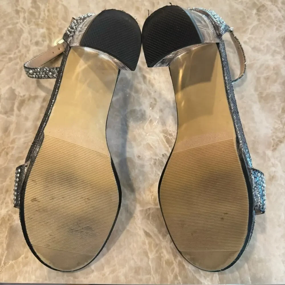 Steve Madden Kids Rhinestone Ankle Strap Heeled Sandals size 2 kids